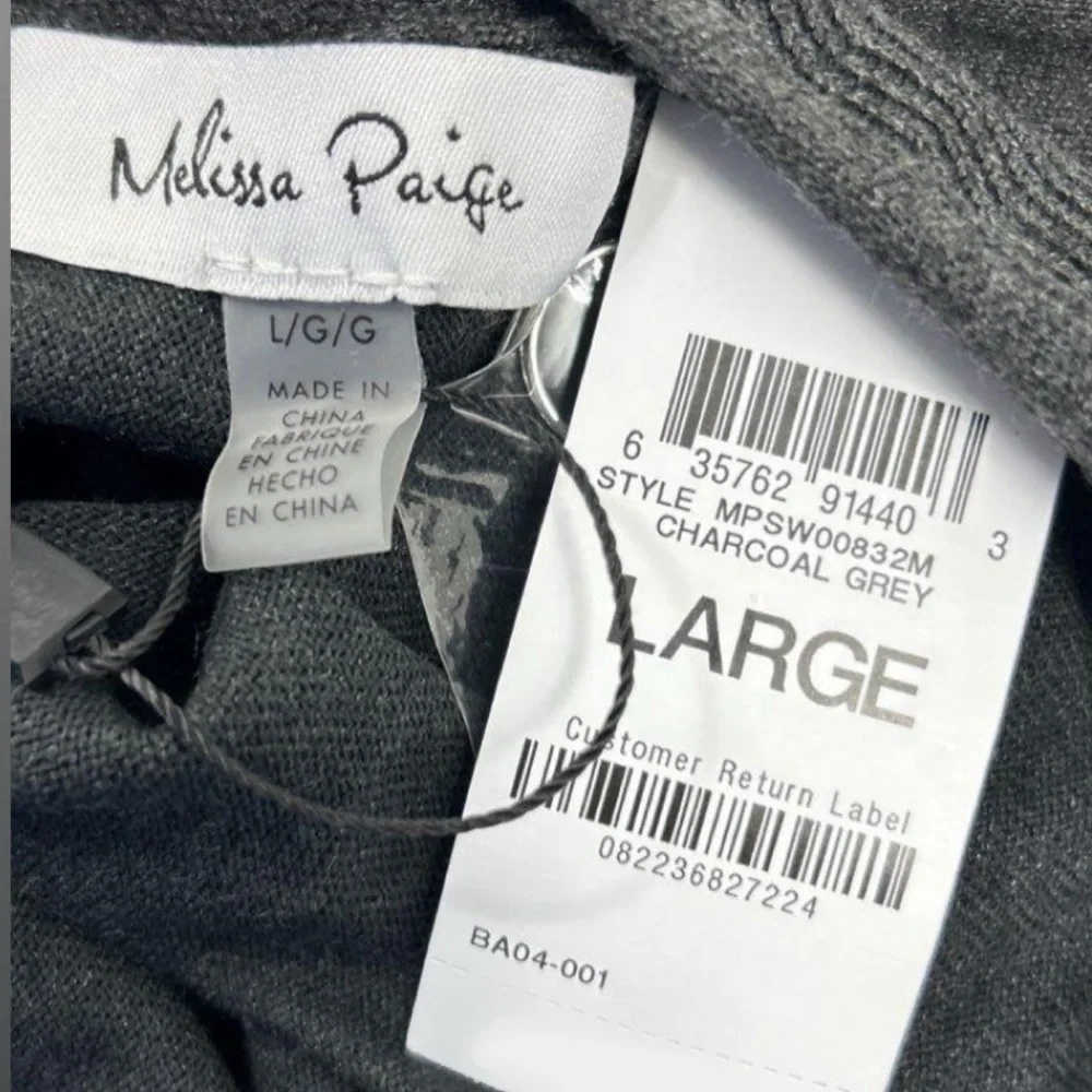 Melissa Paige Women’s Dark Gray Knit Sweater